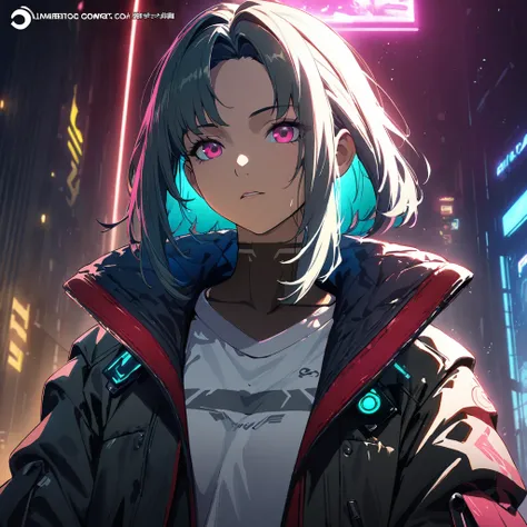 A beautiful girl wearing complex cyberpunk streetwear, detailed portrait, 4k, bright colors, concept art, cinematic dramatic atmosphere, sharp focus, volumetric lighting, cinematic lighting, studio quality