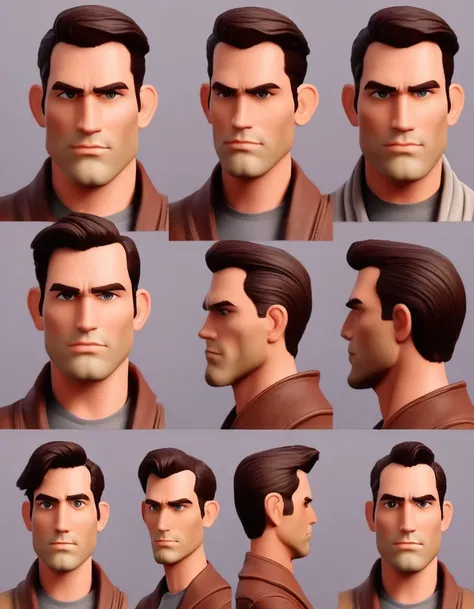 male jedi pixar art style looking at front