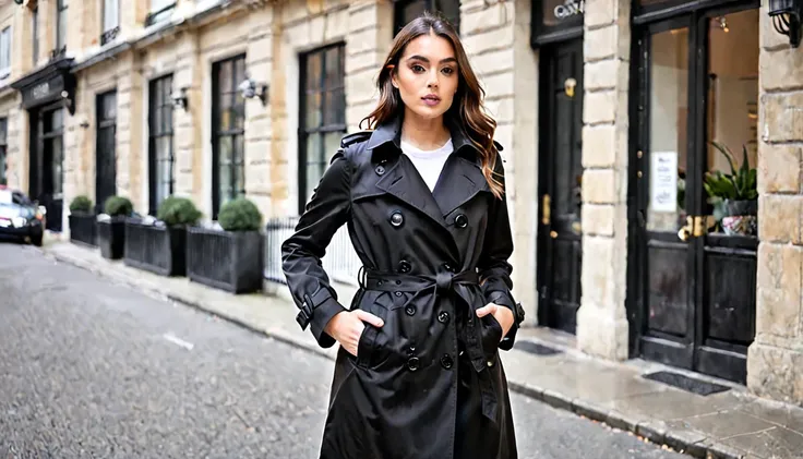 black trench coat