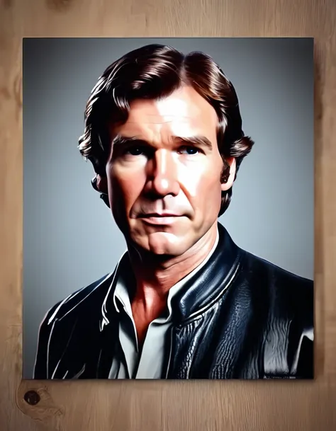 han solo pixar art style looking at front portrait