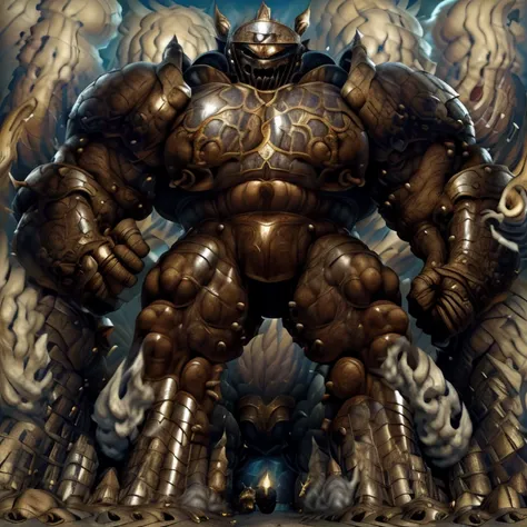 SOLO (masterpiece. official art. 8k. best quality. detailed full body. full body.)

(situation 1 : dominating Armored Flazzard. Armored Flazzard is over 1000 meters long. focus GIANT mechanical Muscular Armored Flazzard is trampling the city. Looking down....