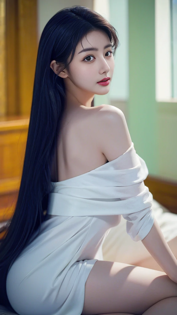 best quality, masterpiece, ultra-high resolution, (reality:1.4), raw photos, 1 girl, off-shoulder