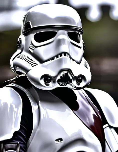 male stormtrooper with the helmet  under the arm