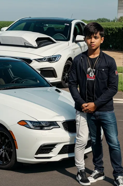 Savage son with a car and a jet