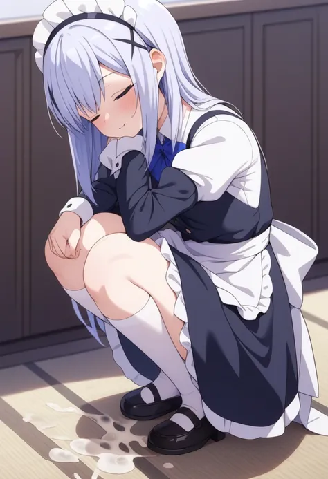 score_9, score_8_up, score_7_up, score_6_up, score_5_up, score_4_up, source_anime, 1girl, nsfw, maid, after anal, kafu chino, di...