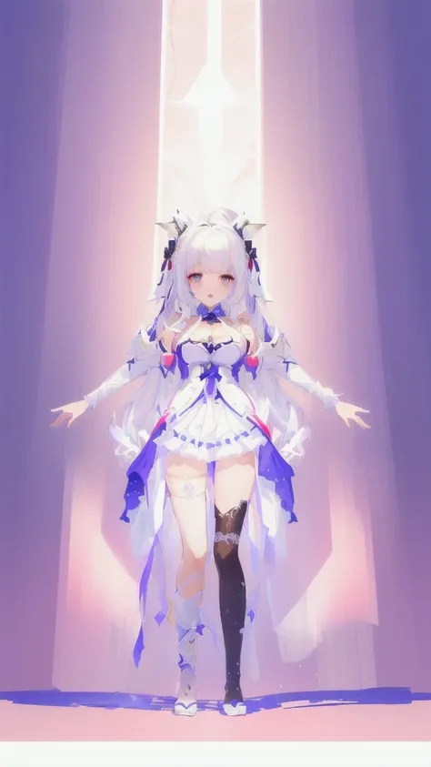 ((top-quality)), ((​masterpiece)), ((Ultra-detail)), (extremely delicate and beautiful), a close up of a person holding a cell phone with a picture of a girl, ahegao, white haired deity, my dress up darling anime, anime goddess, angelic purity, , ahegao fa...