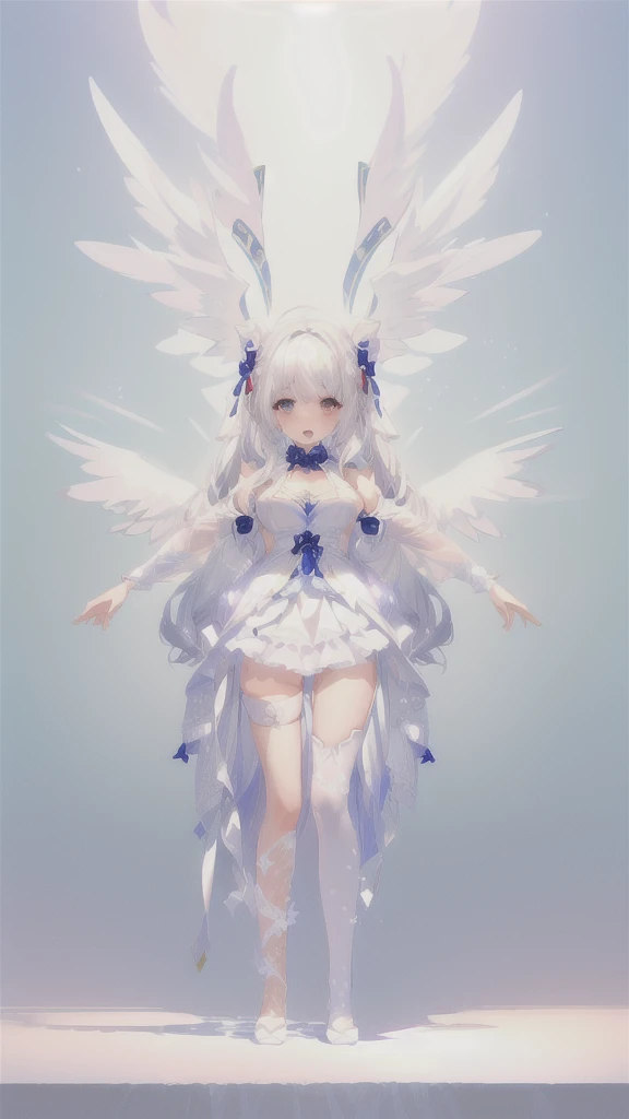 ((top-quality)), ((​masterpiece)), ((Ultra-detail)), (extremely delicate and beautiful), a close up of a person holding a cell phone with a picture of a girl, ahegao, white haired deity, my dress up darling anime, anime goddess, angelic purity, , ahegao fa...