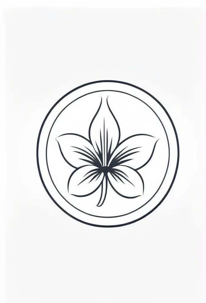 Logo of a French apparel brand Design using the lily flower, a symbol of France Pretty chic and modern design Pretty cool monotone design Background is pure white