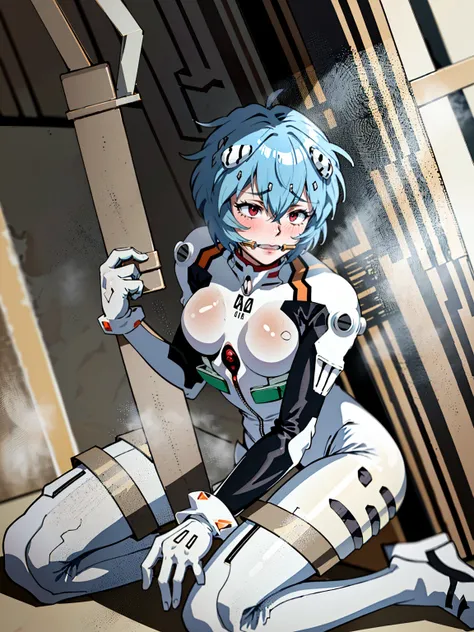 ((Highest quality, 8k wallpaper)),(masterpiece, Highest quality),Very detailed,High resolution,(Official Art:1.3),(((Anime screenshots,Black outline))),One girl,alone, Break mer1,(Rei Ayanami {Neon Genesis Evangelion,}1.2),masterpiece, best quality, outdoo...