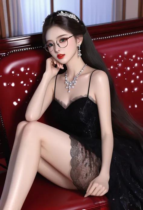 Top CG, Highest image quality, masterpiece, gentle beautiful girl, (185cm美女), (fit), Imperial sister, Queen temperament, White skin, ((long legs)), perfect facial features, Bright Eyes, Seductive pose, red lips, beautiful and cold (A major breakthrough)), ...