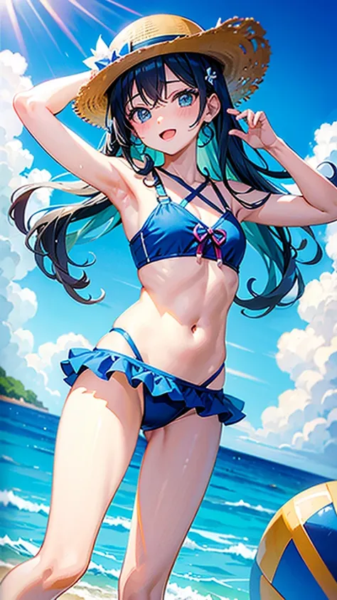 juvenile,（Swimwear）Ocean,summer,Oceanで遊んでいる