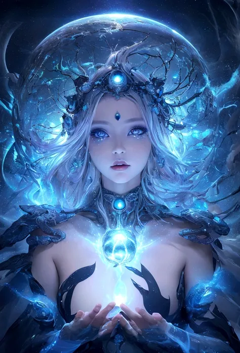 A levitating woman in a magical, futuristic setting,beautiful detailed eyes,beautiful detailed lips,extremely detailed eyes and face,longeyelashes,woman floating in midair, magnetic field, surreal landscape, glowing energy, cinematic lighting, digital art,...