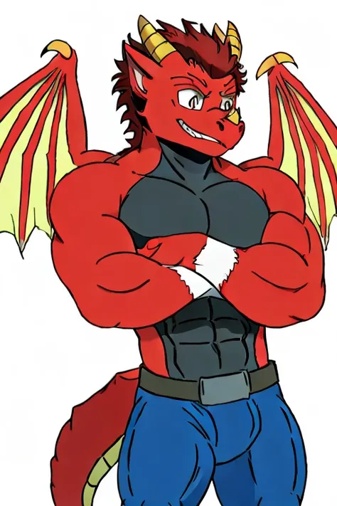 Comic book style with multiple story panels for the user to read along with, Jonathan the red dragon with wings and a black chest and has brown hair on his head
Comic book style with multiple story panels for the user to read along with, My Hero Academia a...