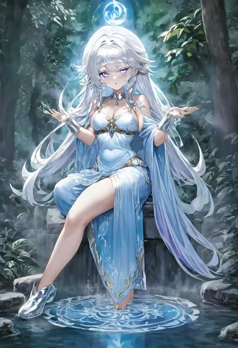 name: Selene Description: Selene is a sublime goddess who rules over the earth, the ice, love and beauty. Her silver hair shines like the full moon in the night sky, seus olhos azuis são tão profundos quanto os oceanos e sua pele tem a suavidade dthe ice r...