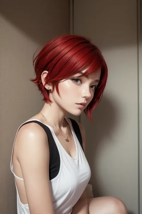 Red short hair girl