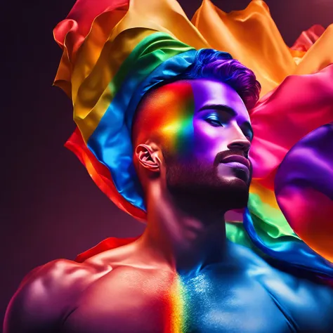 album cover pride gay, 8k, masterpiece, dramatic lightning