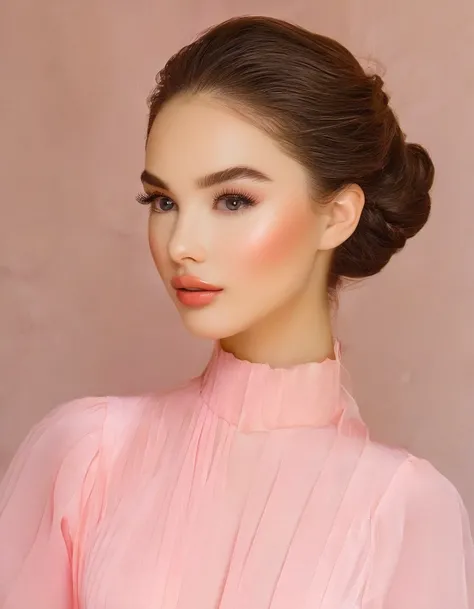 1 girl, gorgeous, only, her complexion is fair, with a subtle pink glow to her cheeks, and she carries herself with an air of elegance and poise. Her eyebrows are arched and well-groomed, and her eyelashes are long and dark, enhancing her captivating eyes....