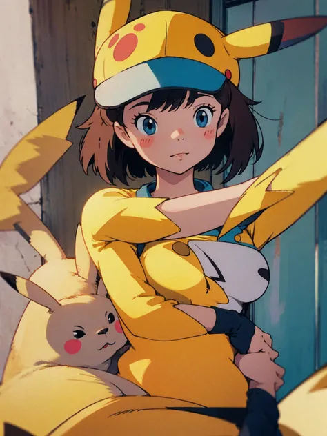 Pikachu girl with cap 