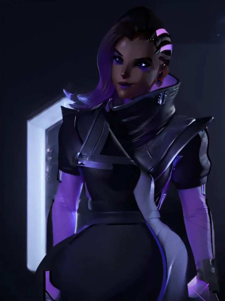 (1 girl:1.4), (extremely detailed face and body:1.2), (sexy pose:1.3), (nearly naked:1.1), (beautiful and aesthetic:1.2), (official art:1.1), (sombra:1.1), (high quality, 4k, 8k, photorealistic, ultra-detailed, masterpiece, cinematic lighting, volumetric l...