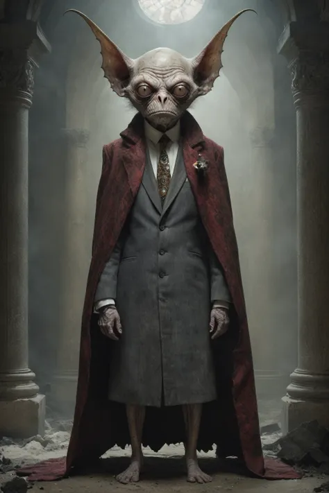 Full body length shot, famous artwork by (tom bagshaw:1.1),high detailed expressive eyes, fantasy style, the grumpy lubwad is a tiny creature that prospers in intense heat, building its resiliforged lairs in the flanks of active volcanoes on planet ramsnug...