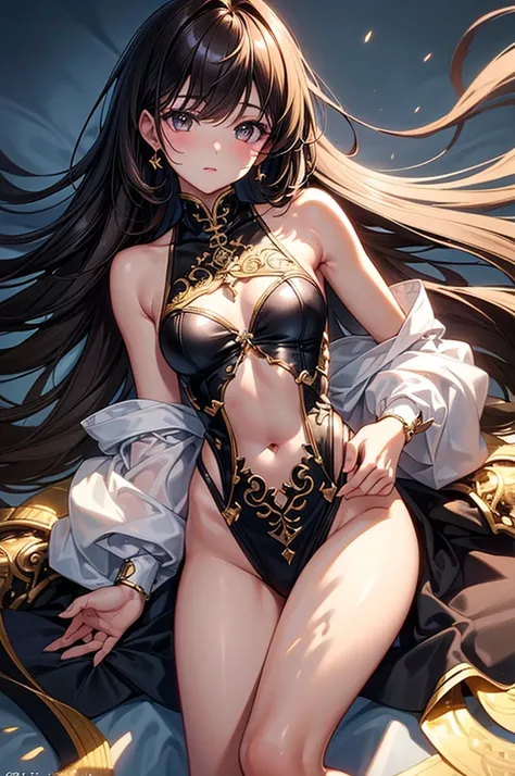 ((highest quality)),(ultra high resolution),(Super detailed),(detailed description),((best CG)),(best work of art),super precision art, great drawing art,(Art with precise details:1.5), cute and feminine looking young man, femboy, silky smooth back length ...