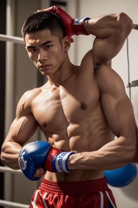 Create a male Muay Thai symbol 


