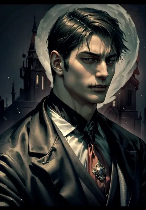 a vampire_gentleman, one, portrait,, (majestic, amazing, exquisite:1.3),toji fushiguro