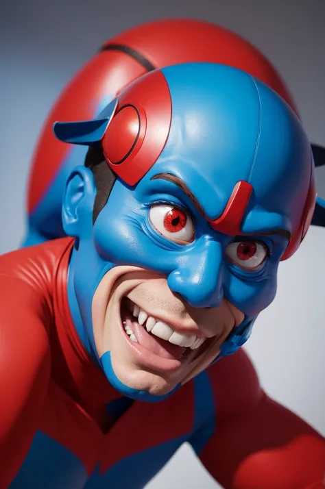 Blue and red man who is fun Disney pixar 