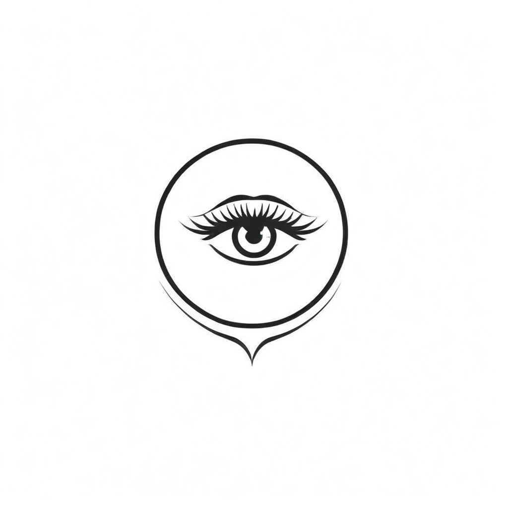 Logo of lash designer, minimalist, modern, elegant,  LogoRedAF, 