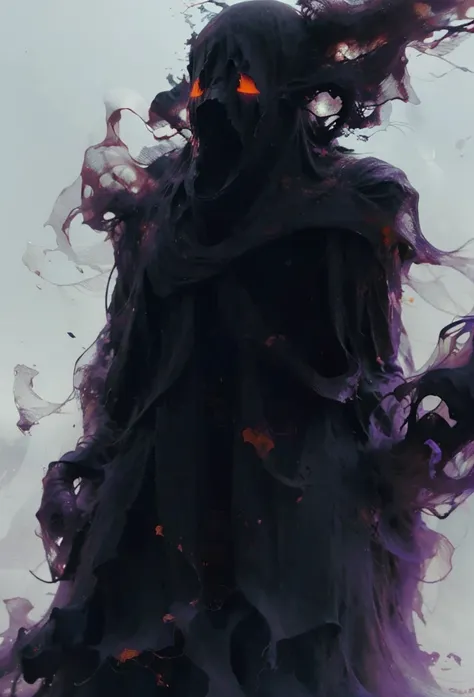 Black ghost, abstract black smoke, glowing eyes, character, simple background, art like Studio Ghibli masterpiece, best quality, ultra - detailed, illustration, anime aesthetic, cgsociety, fantasy art, artstation hd, cgsociety, aestheticism, aesthetic