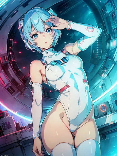 (((Ayanami Rei))),One Girl,solo,(Tabletop,Highest quality, Official art, beautifully、aesthetic:1.2),(超High resolution, (4K),Beach,Good lighting, (Photon Mapping, Radio City, Physically Based Rendering,Auto White Balance), Technology talent,wonderful,Sharp ...