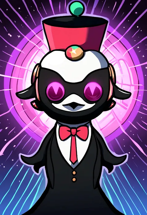 robotic penguin with clown hat for profile picture gaming channel, Head only simetris 