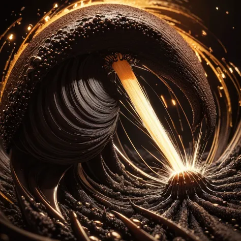 a mushroom exploding into ferrofluid, intricate detailed dark fantasy, stunning magnetic liquid, mesmerizing ferrofluid flow, highly detailed, hyper realistic, 8k, photorealistic, cinematic lighting, dramatic, moody, gothic, dark colors, deep shadows, dram...