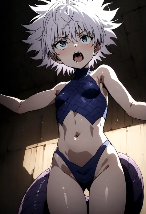 killua ahegao navel lamia body