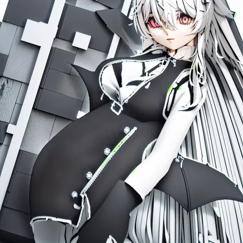 anime girl with long white hair and black outfit posing in front of a building, anime styled 3d, anime style. 8k, anime girl wearing a black dress, nier inspired, azur lane style, ( ( ( ( 3 d render ) ) ) ), gapmoe yandere grimdark, loli in dress, gothic m...