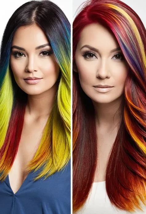 Show a dramatic before and after of a person using the dye, highlighting the transformation of your hair color.