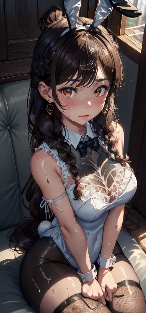 ​masterpiece, beste-Qualit, large resolution,((highly detaile)),1girl, chizuru, 1girl, solo, soft lighting, volumetric lighting, intricate details, finely detailed, long_hair, breasts, looking_at_viewer, blushing face, shy expression, bangs, medium_breasts...