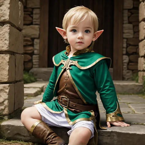 baby, male, elf, medieval fantasy outfit