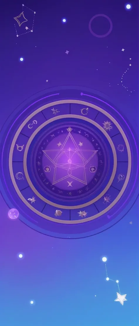 Zodiac signs with stars and constellations on purple background, astral background, Magic Talisman, tarot card background, Infinite Space Clock Background, Background is purple, Portrait background, libra symbol, Fantasy game spell symbols, alchemy, geomet...