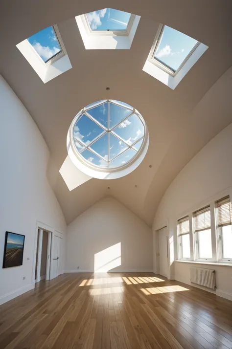 Plans for a gallery with a skylight sphere 