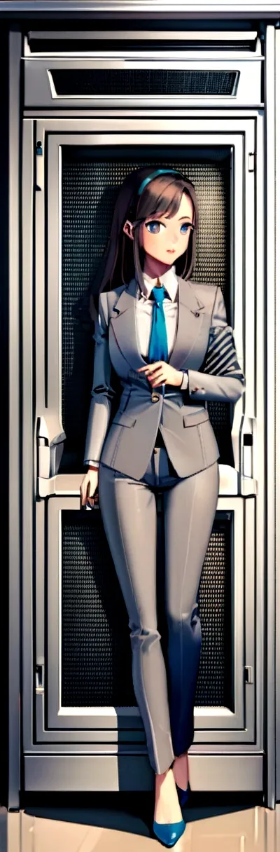 computer　Office　work　valley　Sexy　25 year old suit