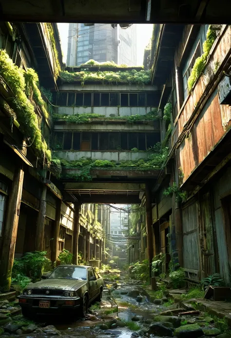 ，A world in decline，ruins，huge architecture，Japan，and，Last of Us