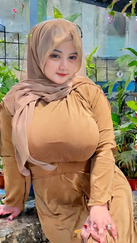 a woman with big breasts, curvy body, white skin, wearing hijab, in a bedroom, (nude) (best quality,4k,8k,highres,masterpiece:1.2),ultra-detailed,(realistic,photorealistic,photo-realistic:1.37),HDR,UHD,studio lighting,ultra-fine painting,sharp focus,physic...