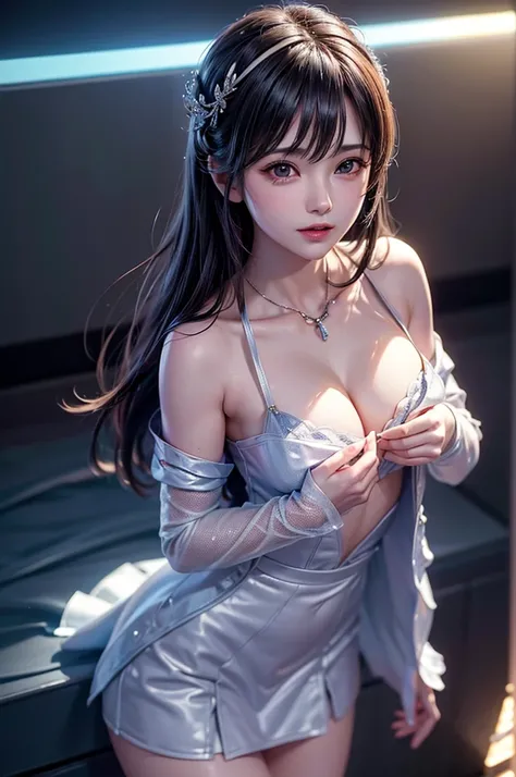 ((Image above the chest:1.5))((masterpiece:1.5、8K、Tabletop、フォトリアリスティックでVery detailedなCG、Very detailed、Particle Effects、Dynamic Effects、Shallow depth of field、Cinematic Light、Lens flare、Ray Tracing、Tabletop、Realistic:1.4、Ultra-high resolution:1.2、Realistic、...