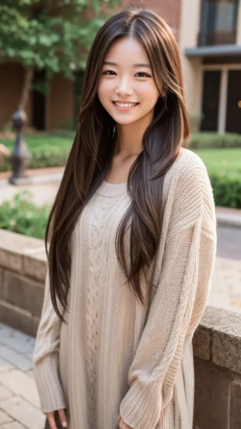 cute　Long Hair　smile