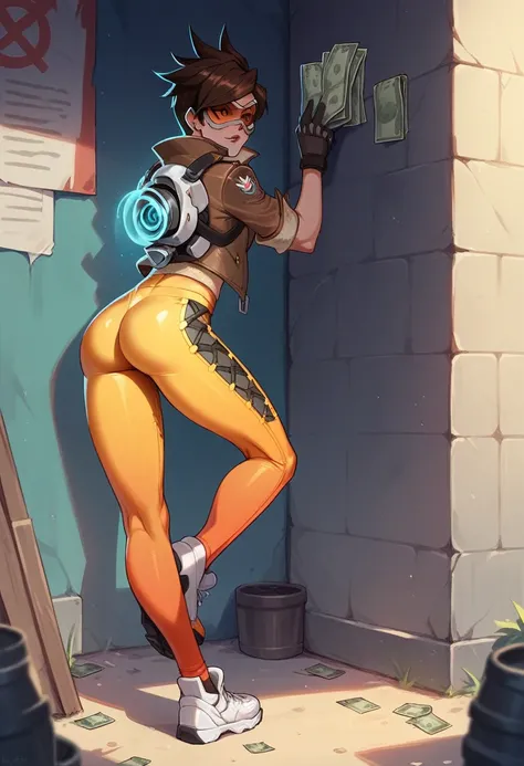 Tracer from overwatch working as a slut on the alley and fucks with horse for money