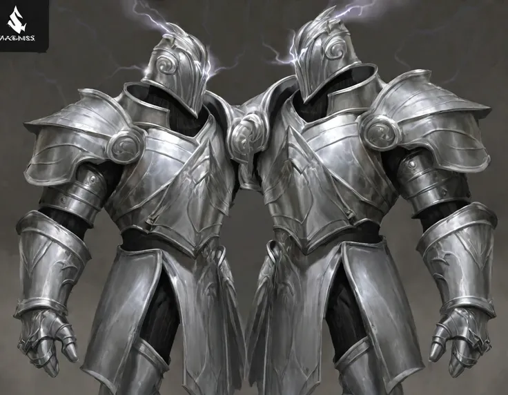 Silver armor , electricity , look elsewhere, The best aesthetics , best quality, Amazing quality, The best aesthetics, nonsense, gloomy