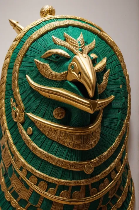 ((best quality)), ((masterpiece)), (detailed), perfect face Quetzalcoatl con una pirámide 