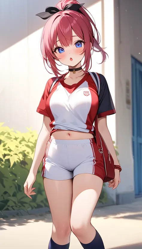 {{{{{16k,Ultra High-resolution realistic photograph of neat virgin first-year junior high school girls in School-designated gym uniform with junior high ribbon as pretty as a actress in Grass schoolyard, Shes in the first year of middle school, but shes to...