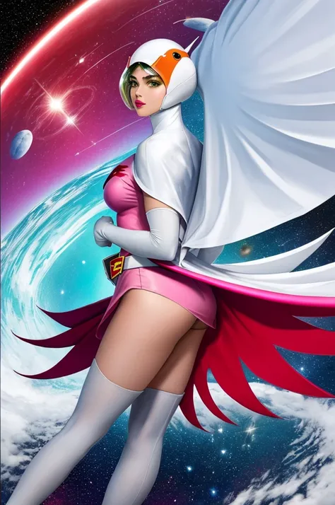 ((masterpiece)),((Highest quality)),((High resolution)),((Highly detailed CG Unity 8k wallpaper)), Outdoor, Day, Upper Body, View your viewers, alone, Concentration, break, Year_Classic_Jun_Gatchaman_myself, Jun the swan, One girl, chest, lips, medium ches...